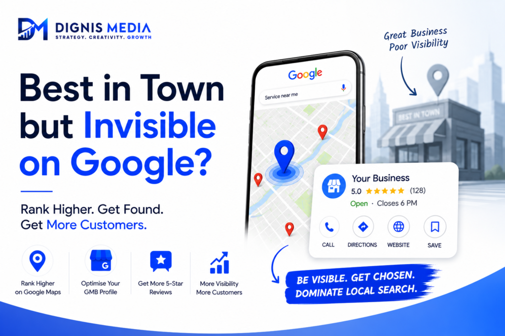 best business invisible on google fix 2026, Dignis Media