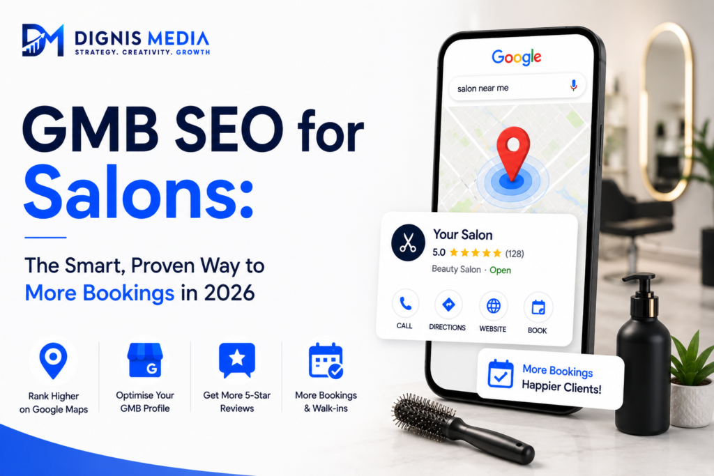 gmb seo for salons spas google maps 2026, Dignis Media
