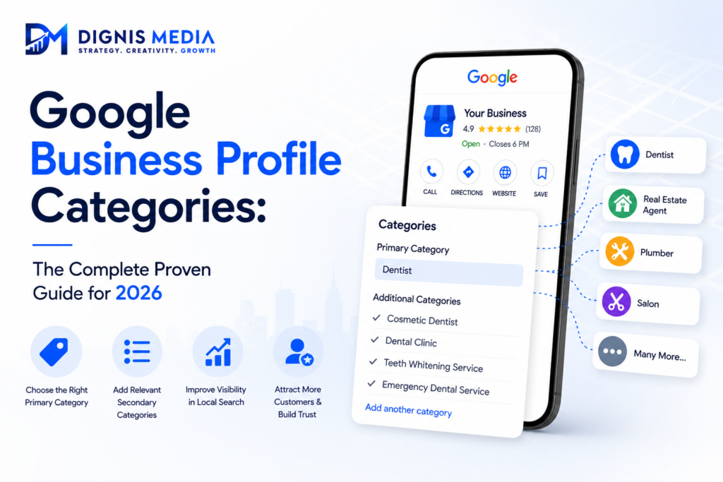 google business profile categories guide 2026, Dignis Media