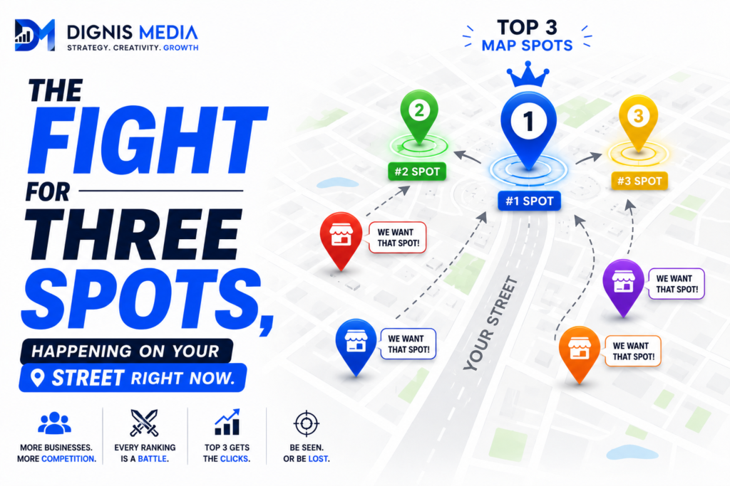 local ranking war google maps battle 2026, Dignis Media